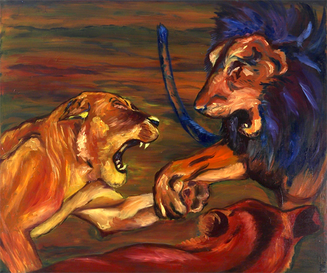fighting-lions